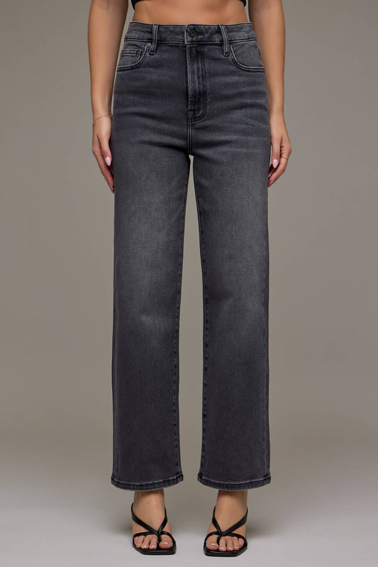 Relaxed Straight Leg Jean - Charcoal
