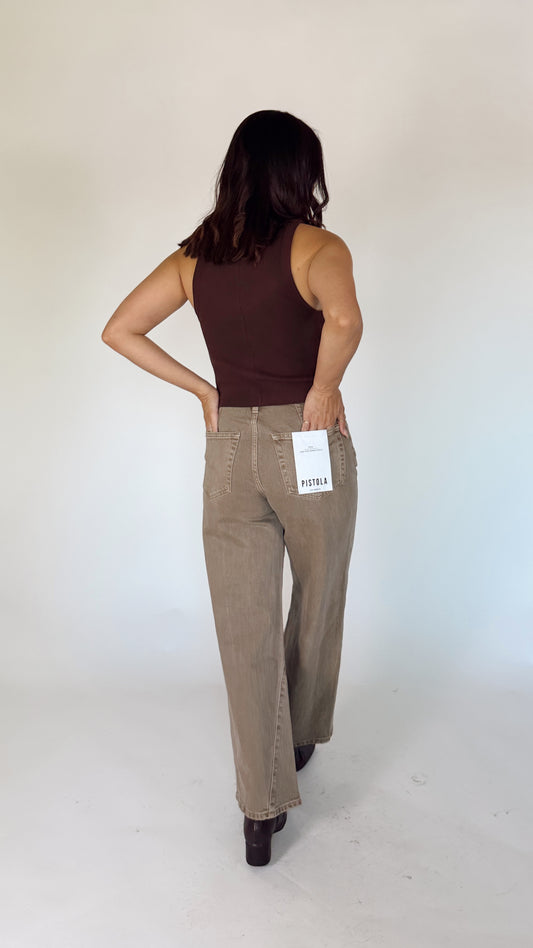 PISTOLA Kyra High Rise Bowed Wide Leg
