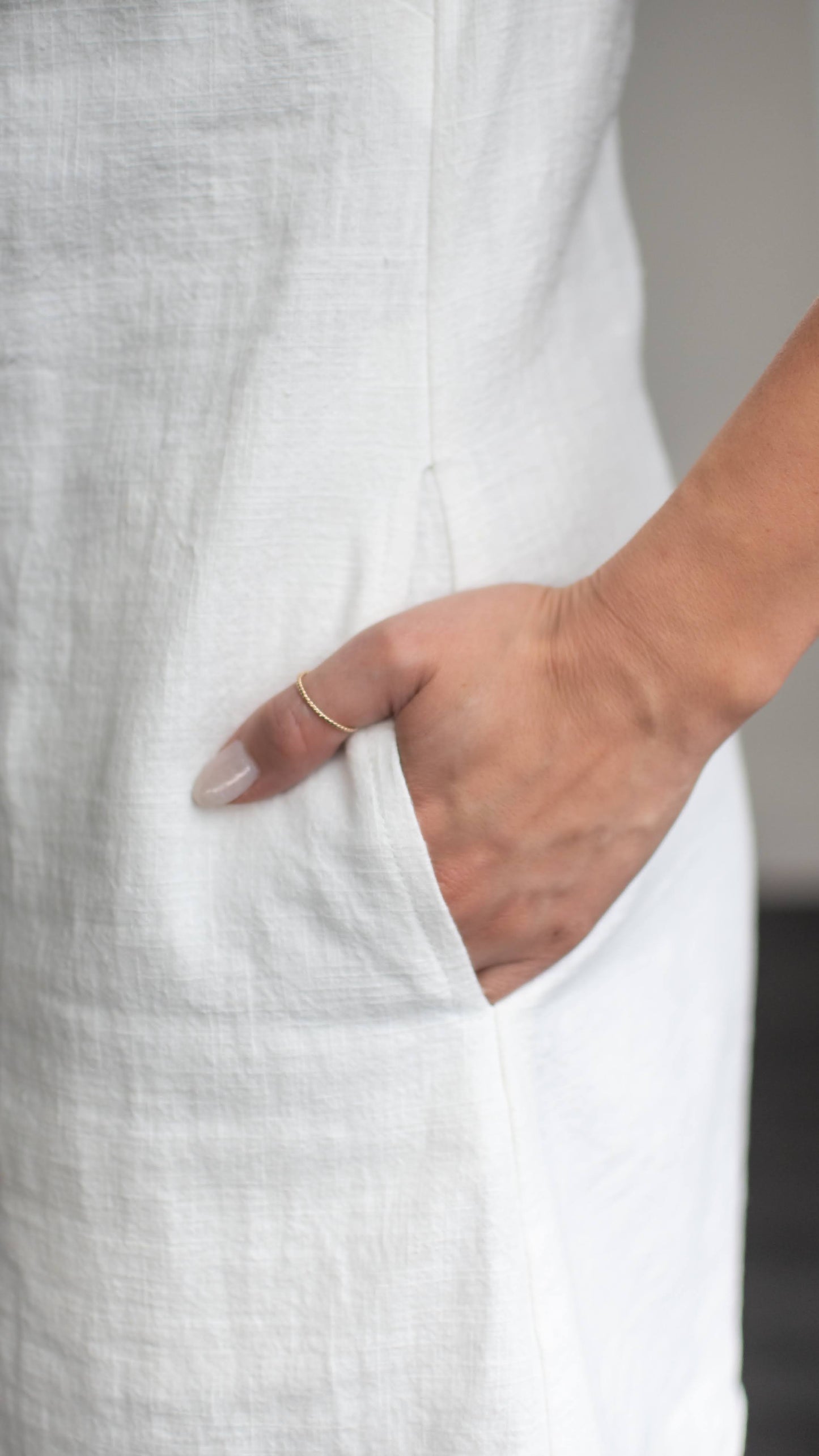 Emily Linen Dress - White