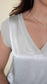 Luxe V-Neck Top - Ivory