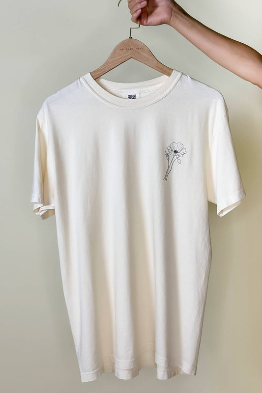 Poppy Heritage Tee - Cream