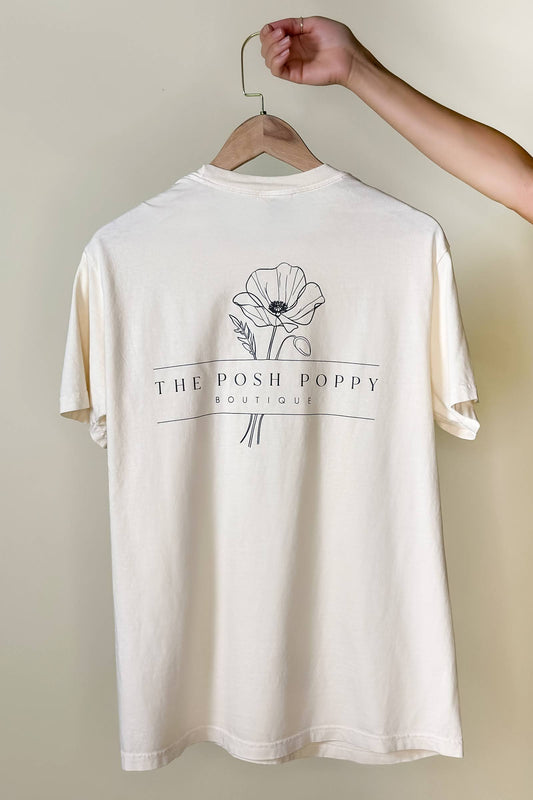 Poppy Heritage Tee - Cream