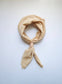 Raw Silk Bandana - Oatmeal & White