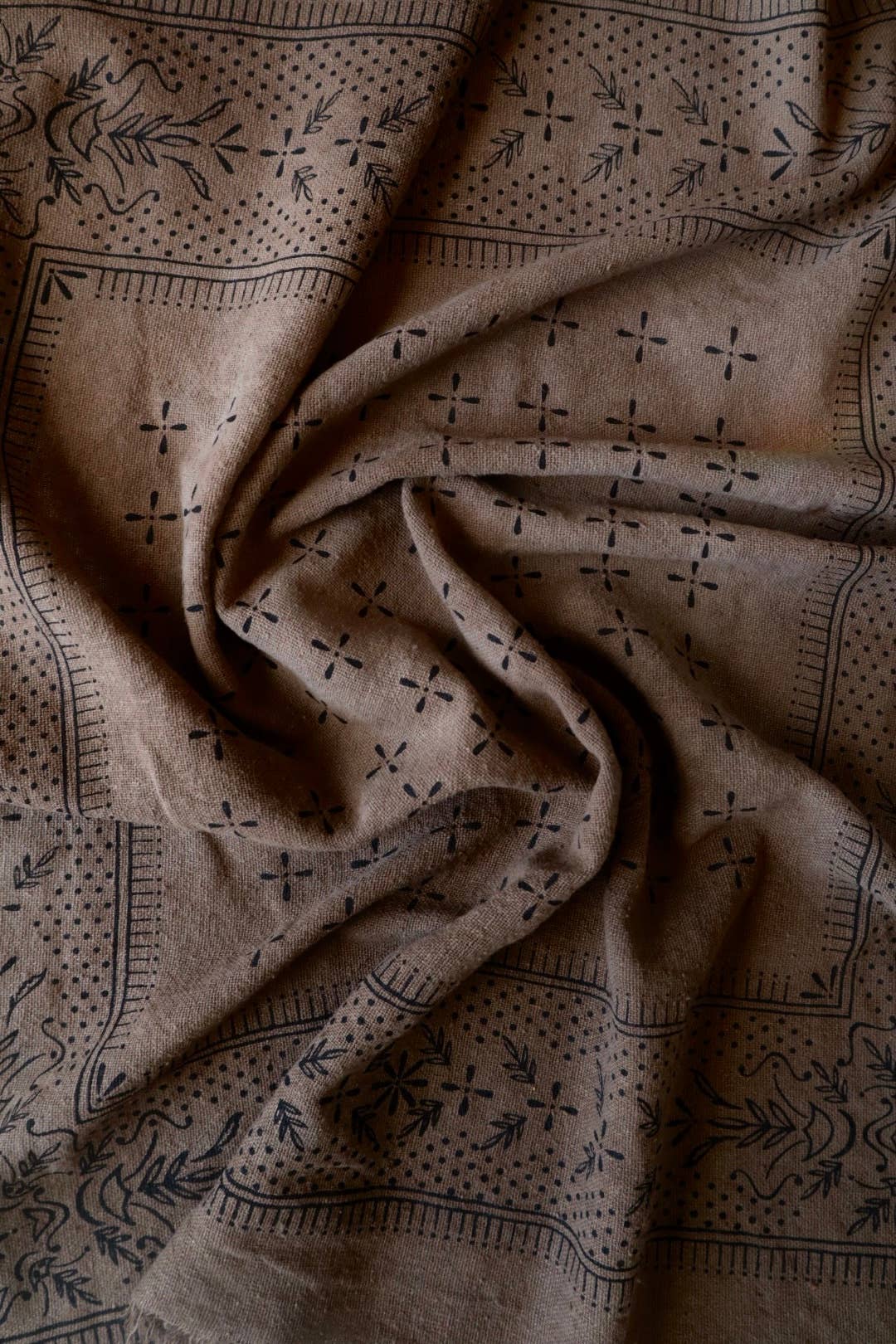 Raw Silk Bandana - Chocolate