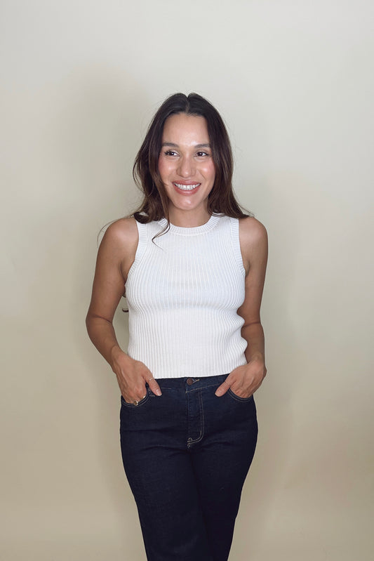Lia Knit Tank - Ivory