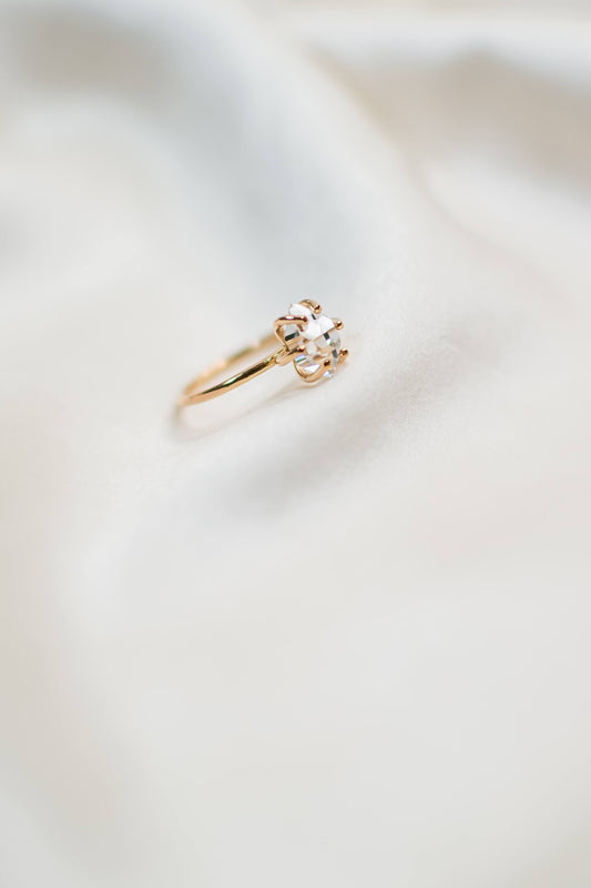 Herkimer Diamond Crystal Ring