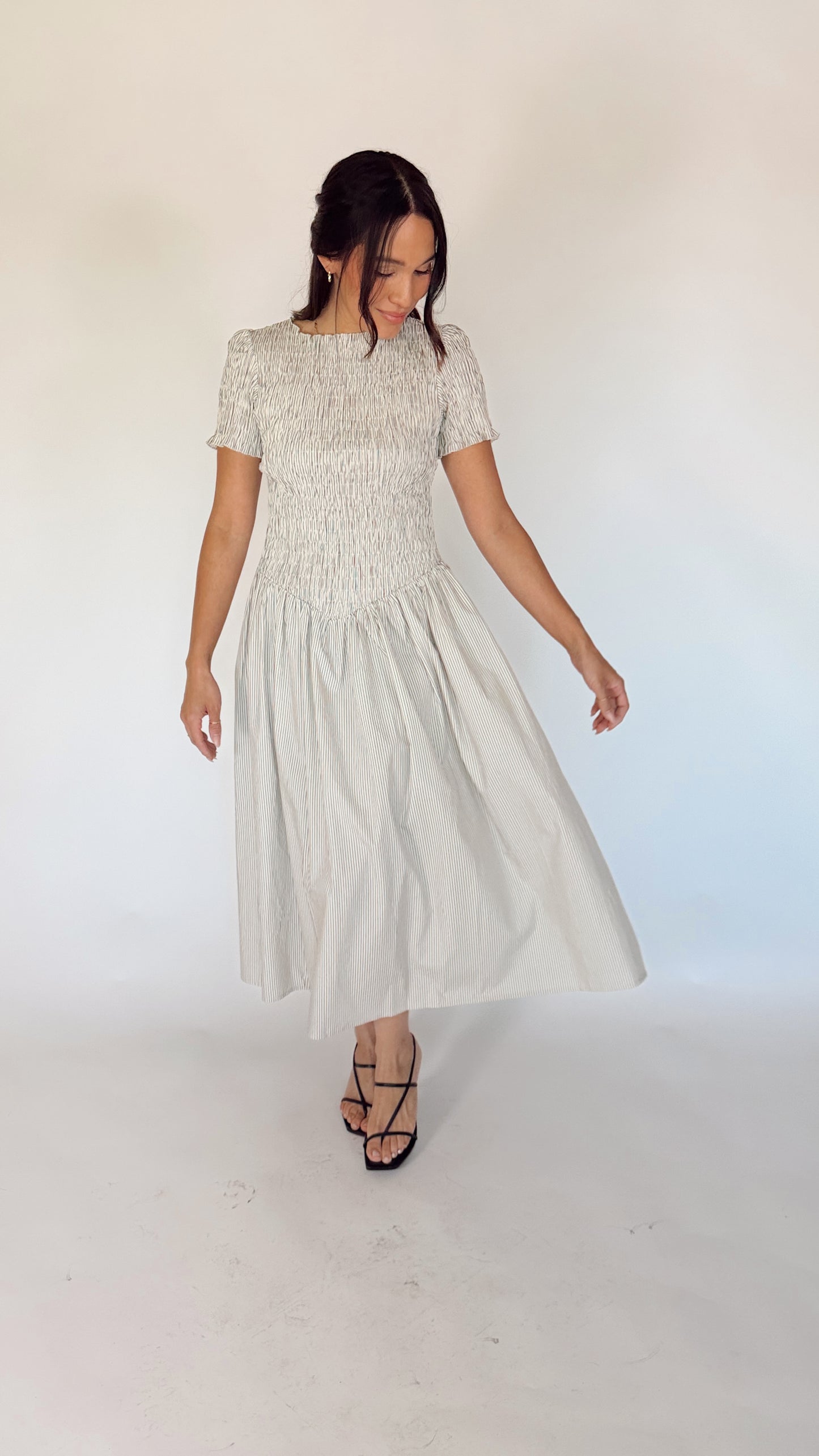 Ainsley Stripe Midi Dress