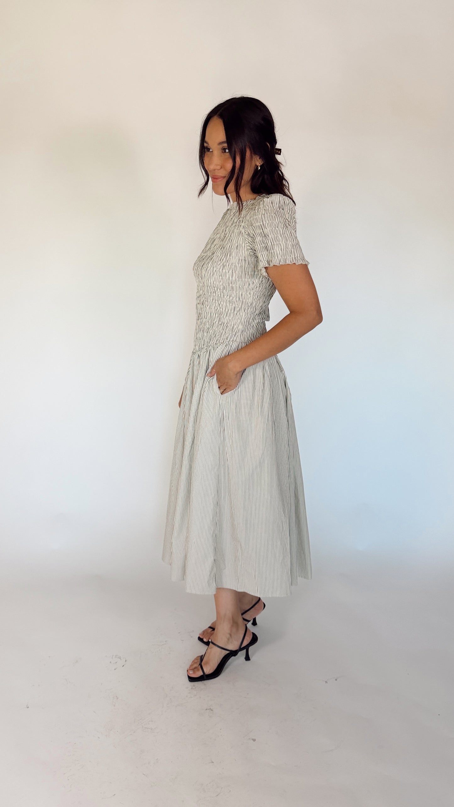 Ainsley Stripe Midi Dress