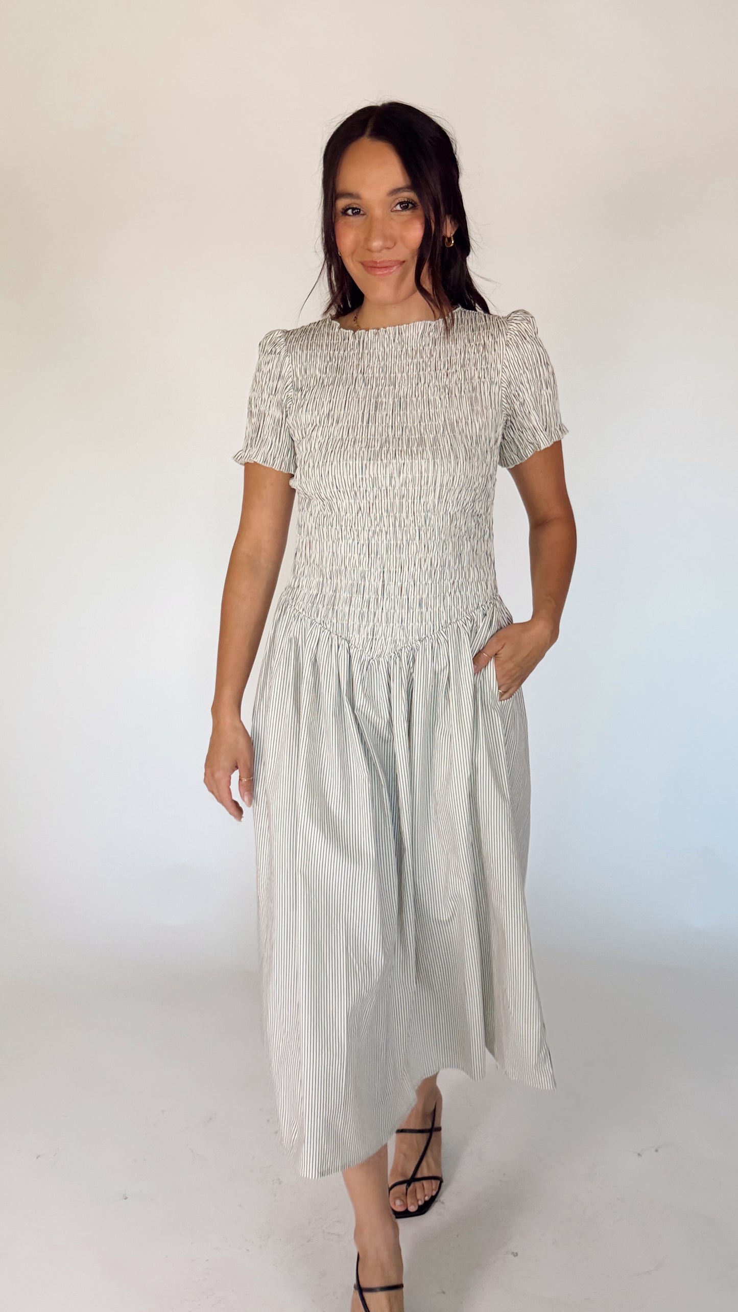Ainsley Stripe Midi Dress