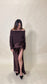Katie Off-Shoulder Sweater - Chocolate