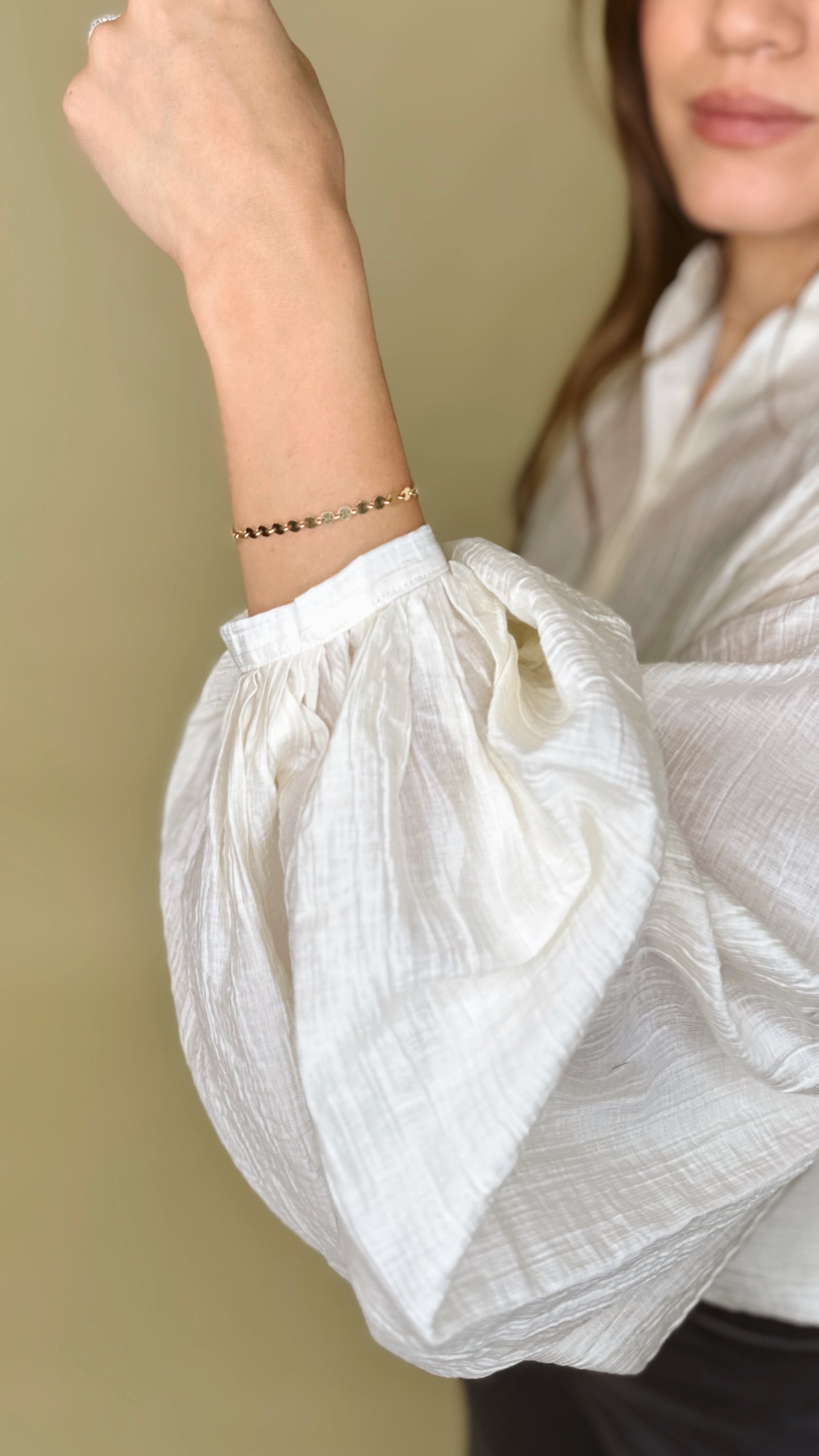 The Ivory Oversized Sleeve Blouse