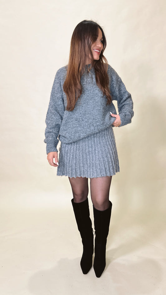 Heather Gray Knit Skirt