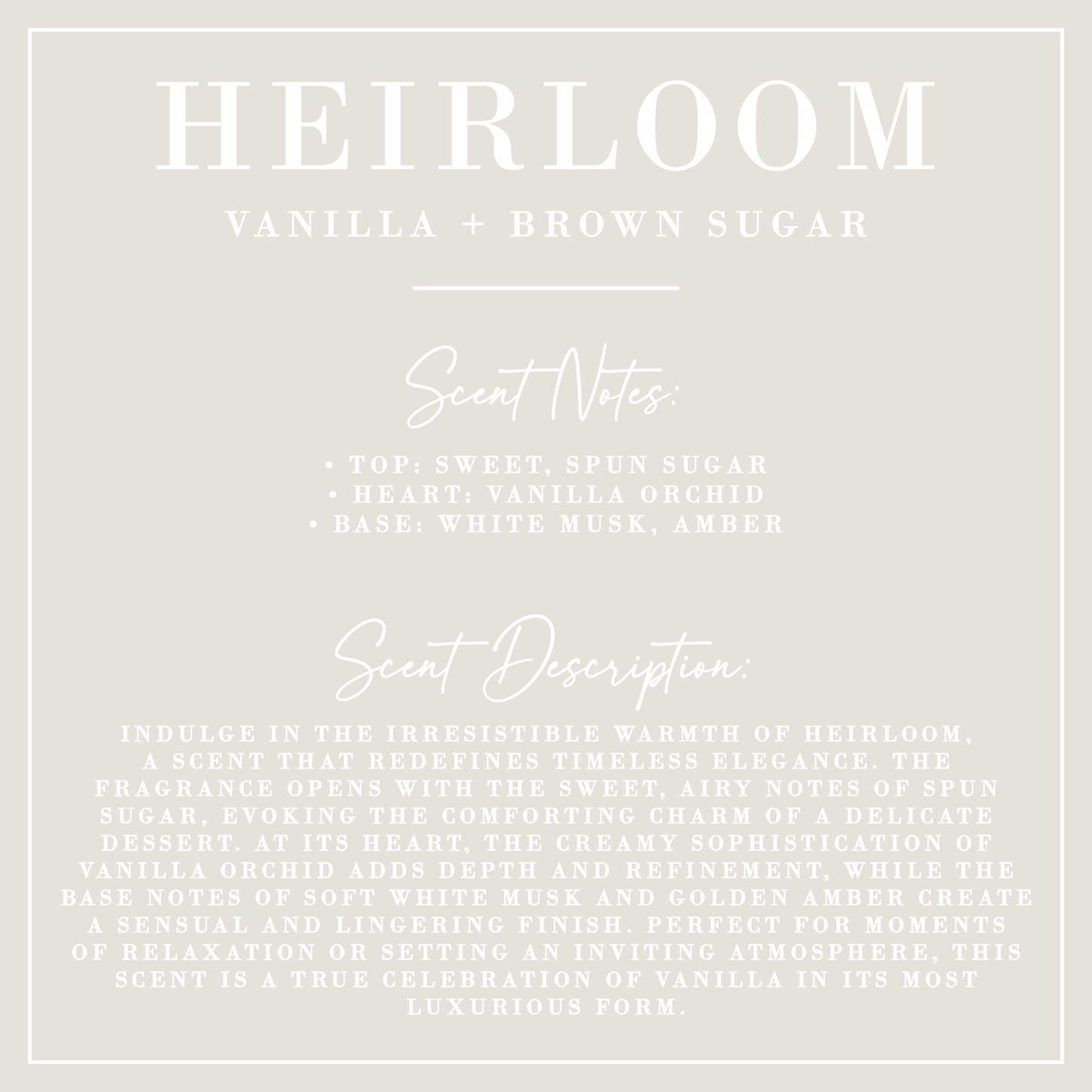 HEIRLOOM | Vanilla + Brown Sugar Fluted Candle 8oz